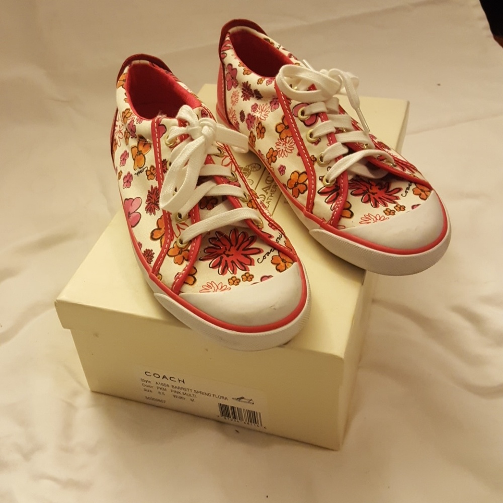 Coach Barrett Spring Floral Tennis Shoes